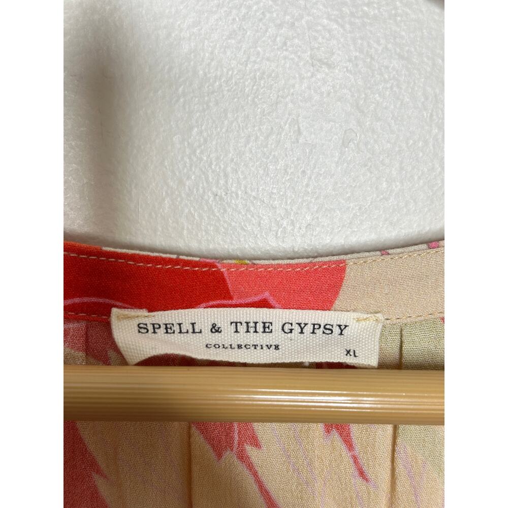 SPELL & THE GYPSY Tyler Romper Chili Floral Bloom Sz XL $249 {3B40} - Picture 4 of 5